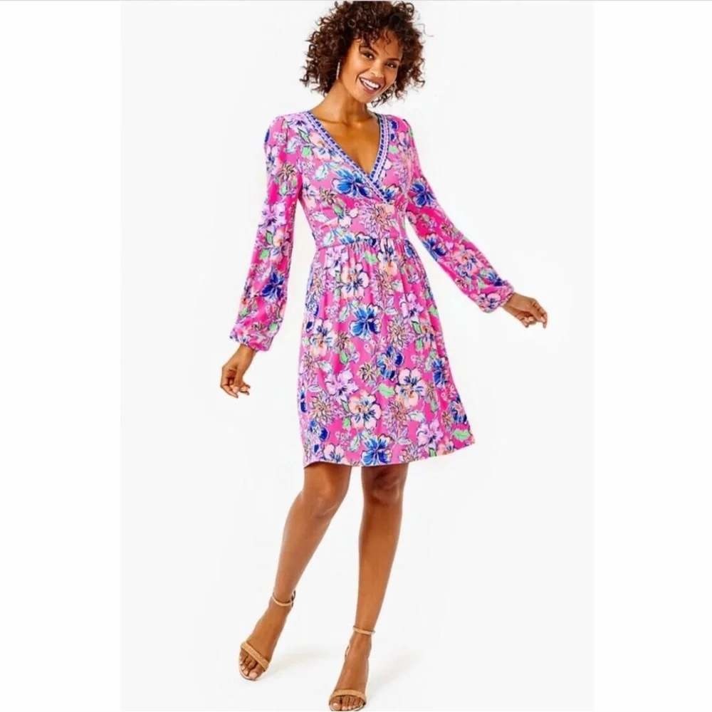 Lilly Pulitzer Carmilla Dress Pink Isle Last Bud Not Least Size 6 NWT